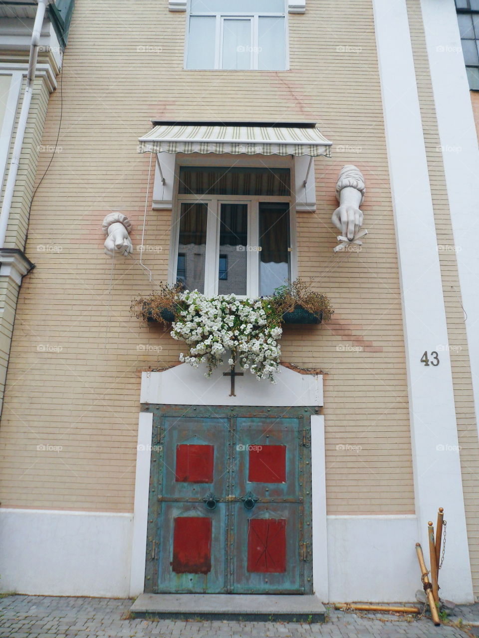 a door in a building