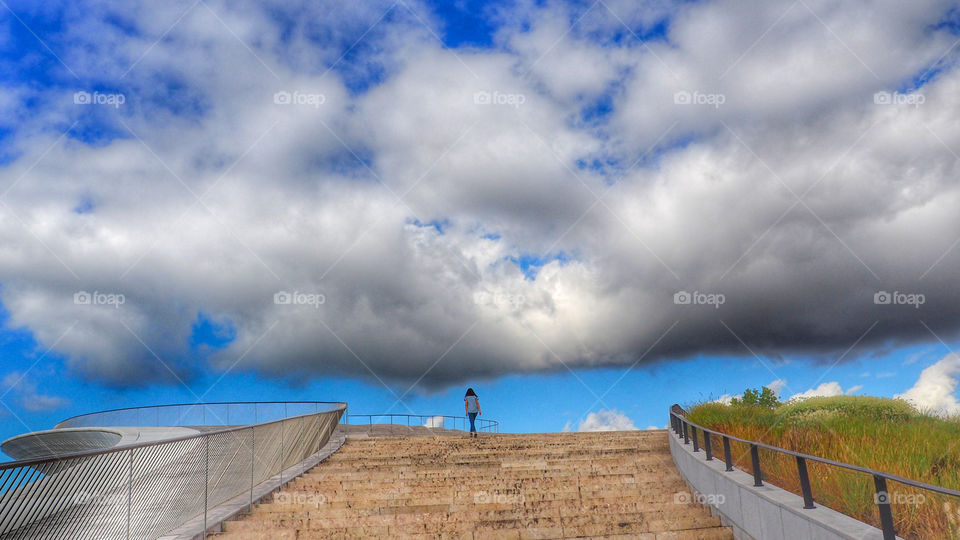 Heading towards the clouds