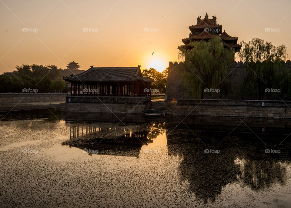 china, Beijing, forbiben city , jingsan  park, sunrise