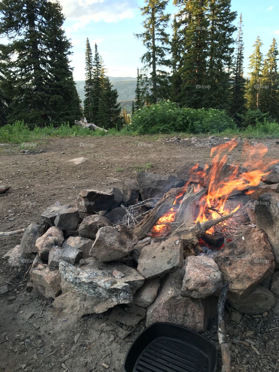 Campfire. Buffalo pass. Routt national forest. 