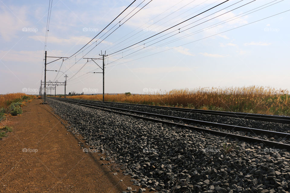 Landscape railway train track 