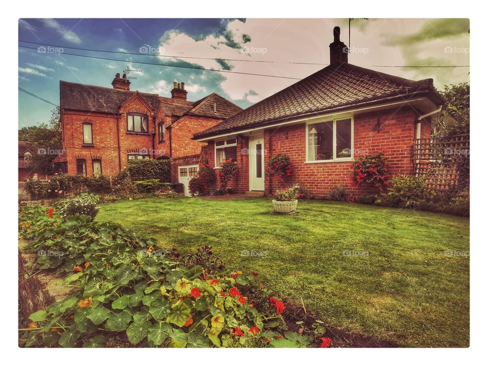 Garden. Houses