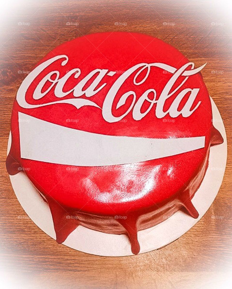 Coca Cola bottle cap cake 