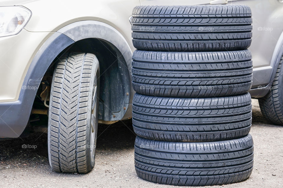 time to change winter tires to summer tires, new tire kit