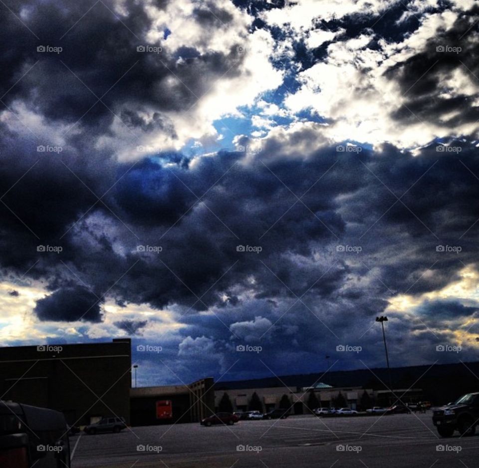 Sky over the city in Chattanooga 
