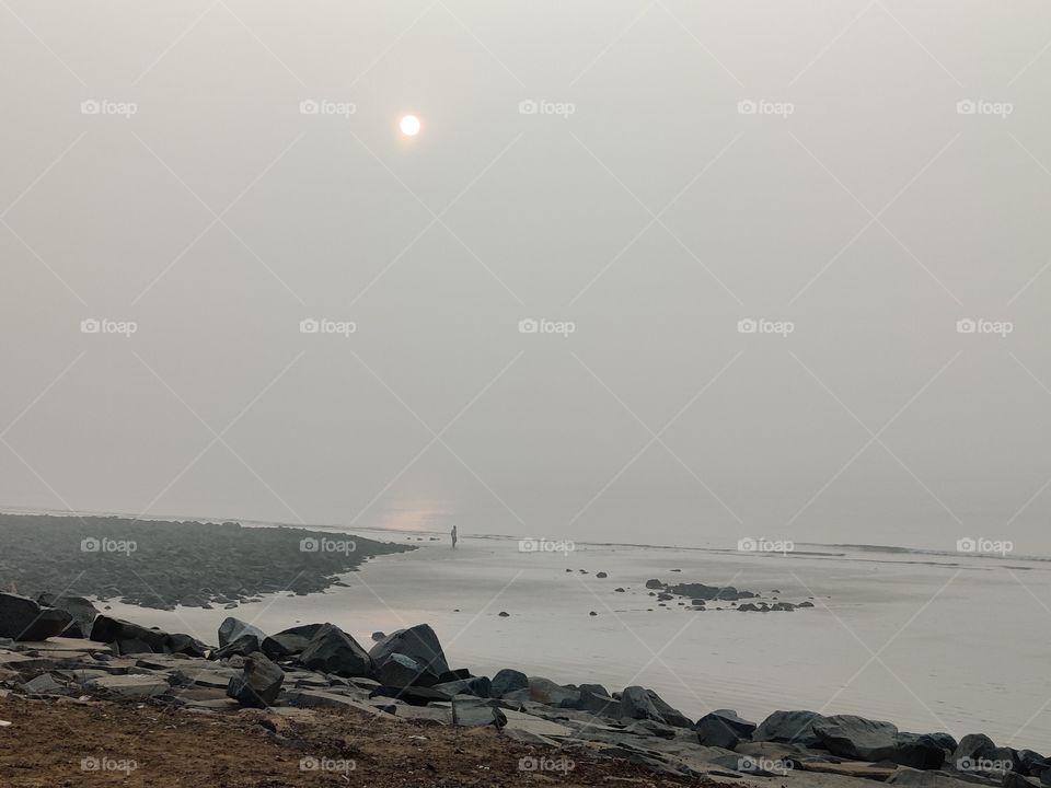 hazy morning.....bay of bengal