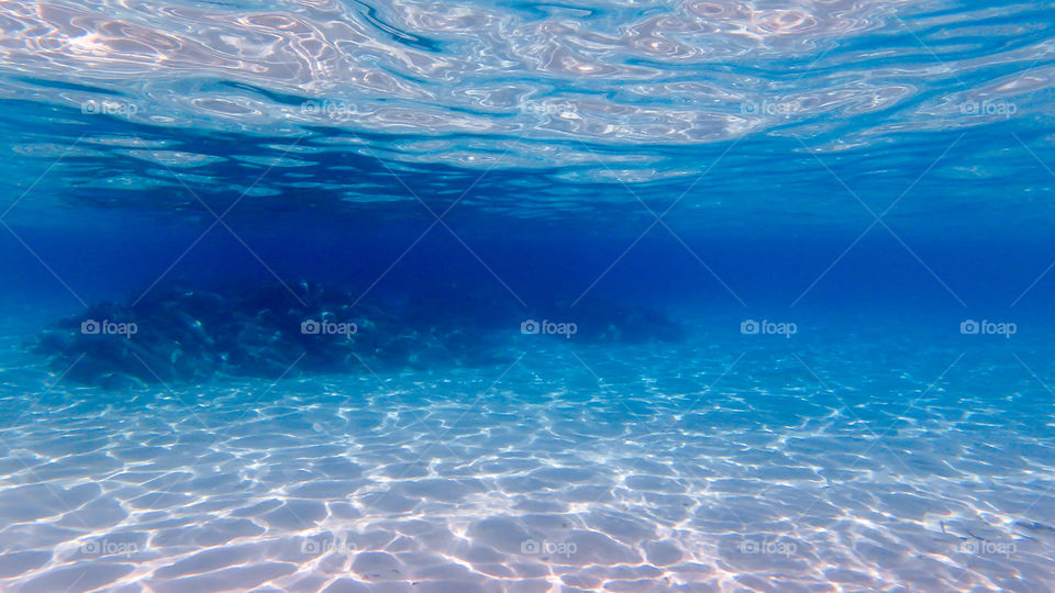 Underwater view of sand