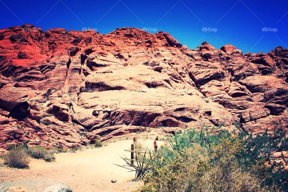Blue, sky, canyon, red rock, nature, landscape