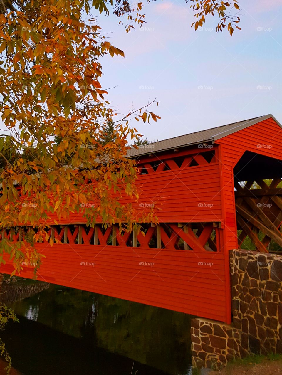 red covered bridge