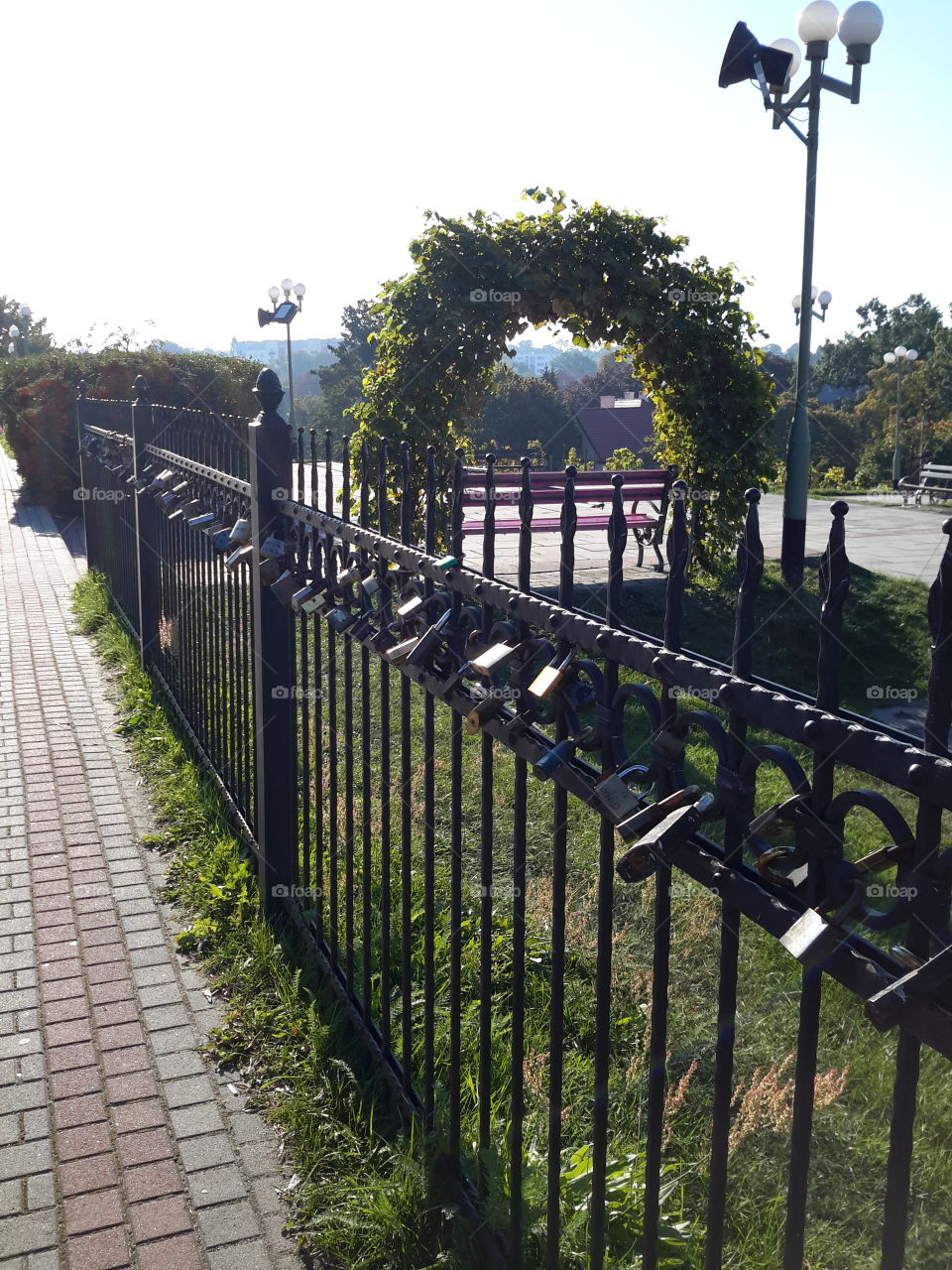 Fence for lovers.Z.Góra Poland