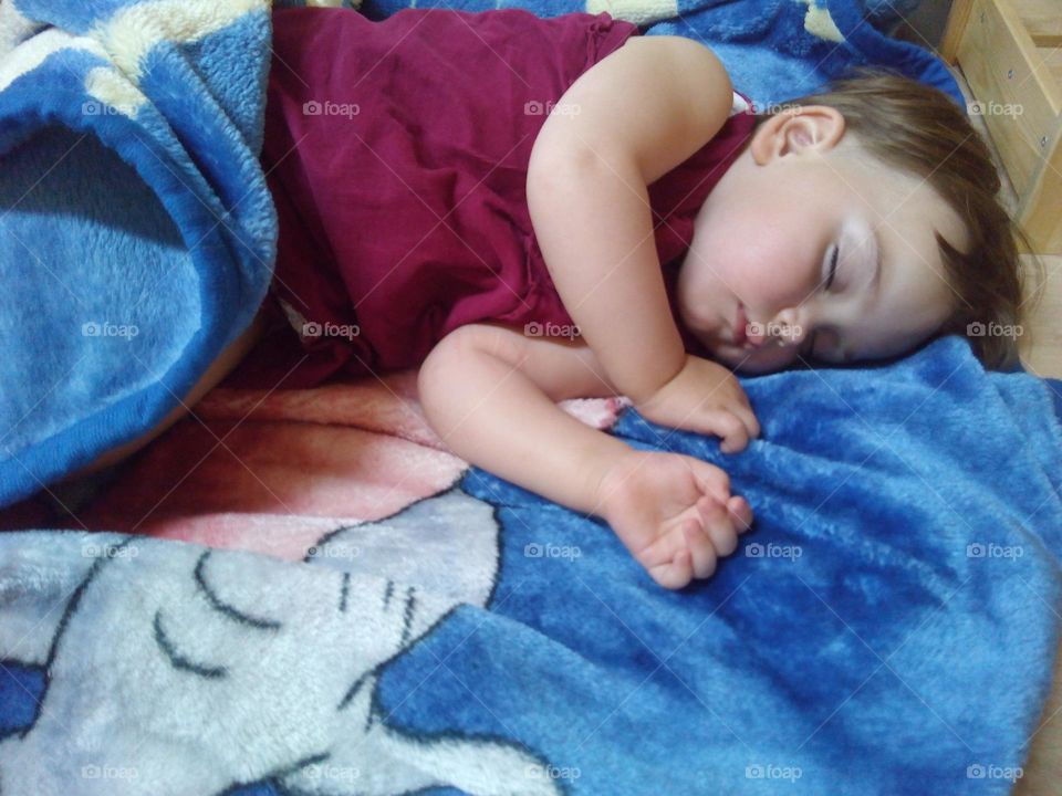 Bed, Blanket, Relaxation, Child, Girl