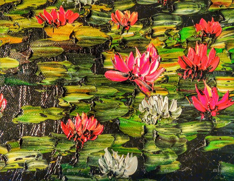 Acrylic brushstroke technique