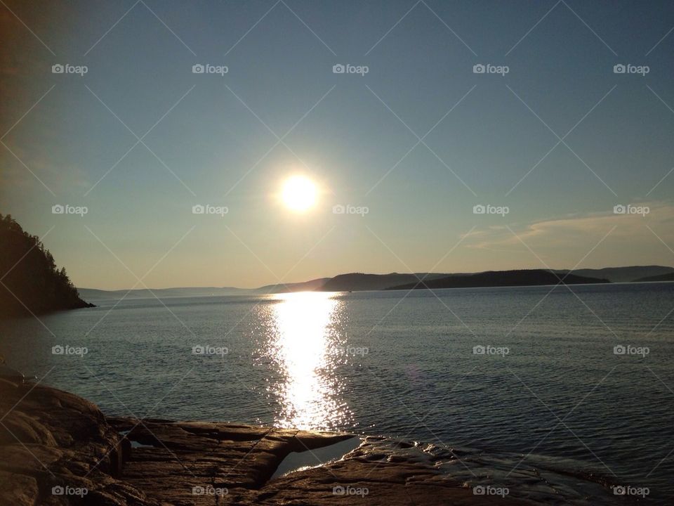 Sunset in the High Coast of sweden