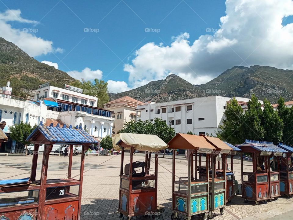 Portrait of chefchaouen city in morocco