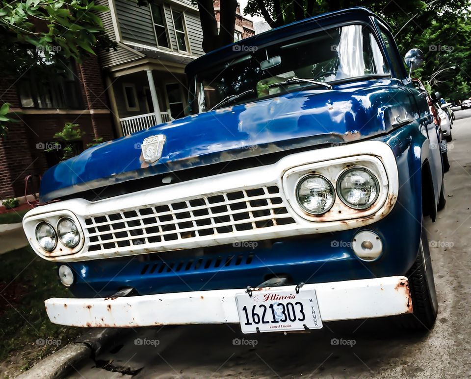 Old Ford pickup truck keeps on trucking. 