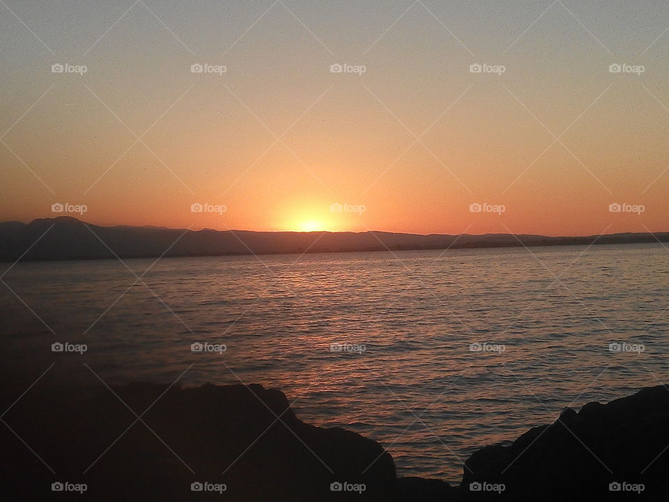 Sunset, Dawn, Water, Sun, Evening