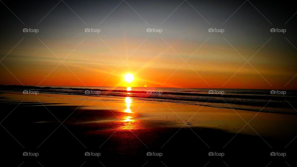 sunrise over the Atlantic ocean