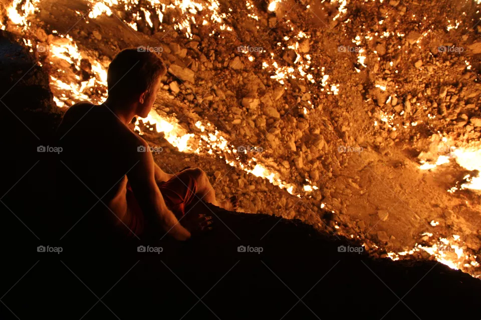 Flame, People, One, Sunset, Light