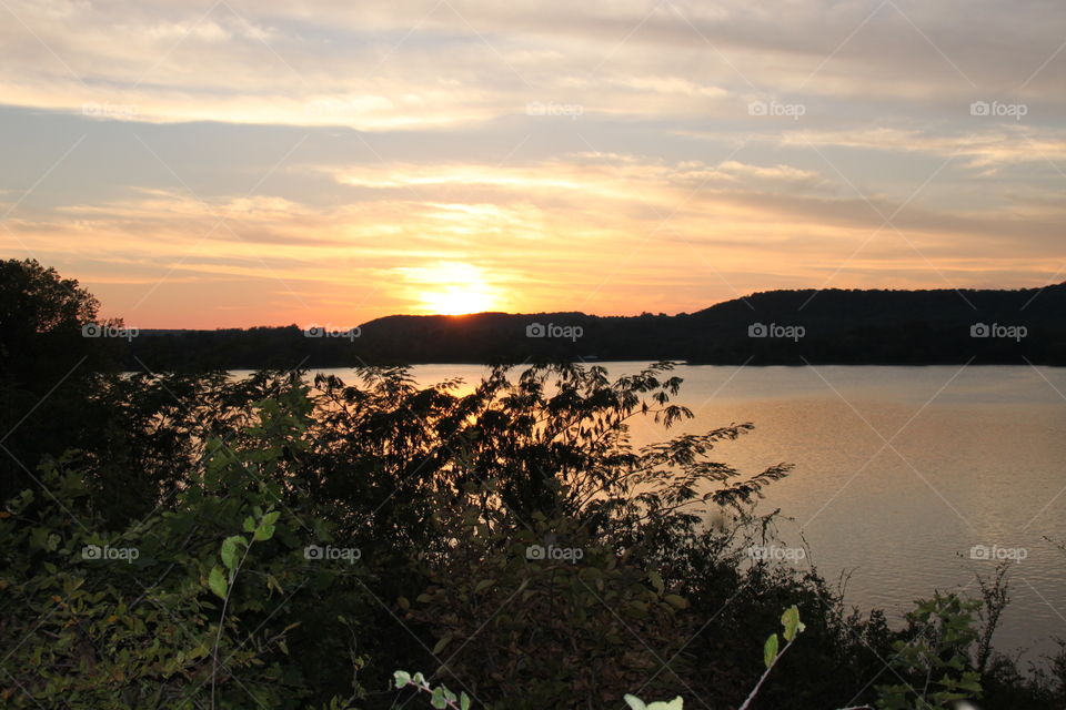 Scenic view of idyllic lake