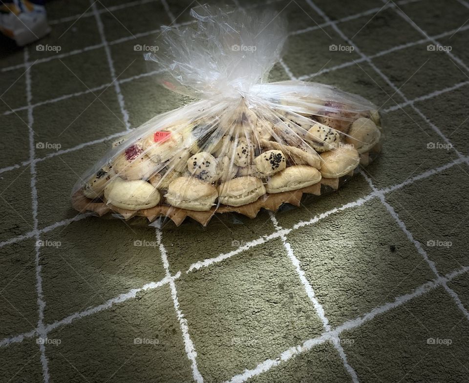 Mixed pastries with soft drink