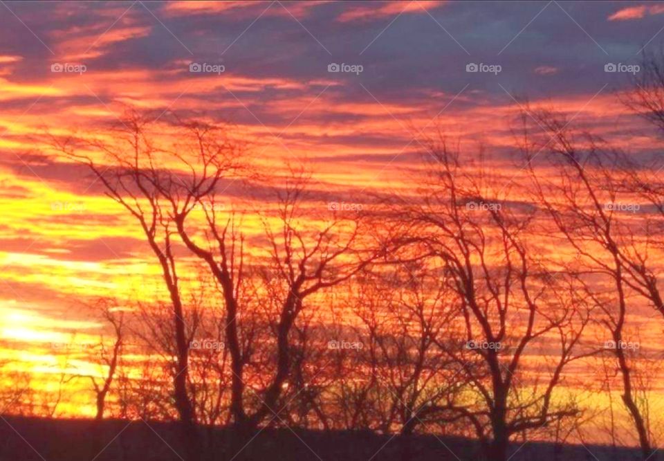 Sunset over the prairie