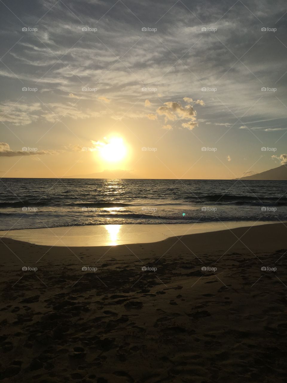 Scenic view of sea at dusk