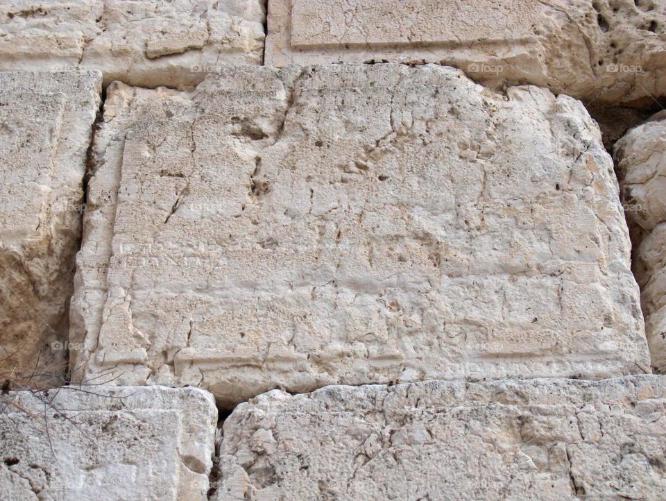 Stones in the Kotel - The Western Wall in Jerusalem