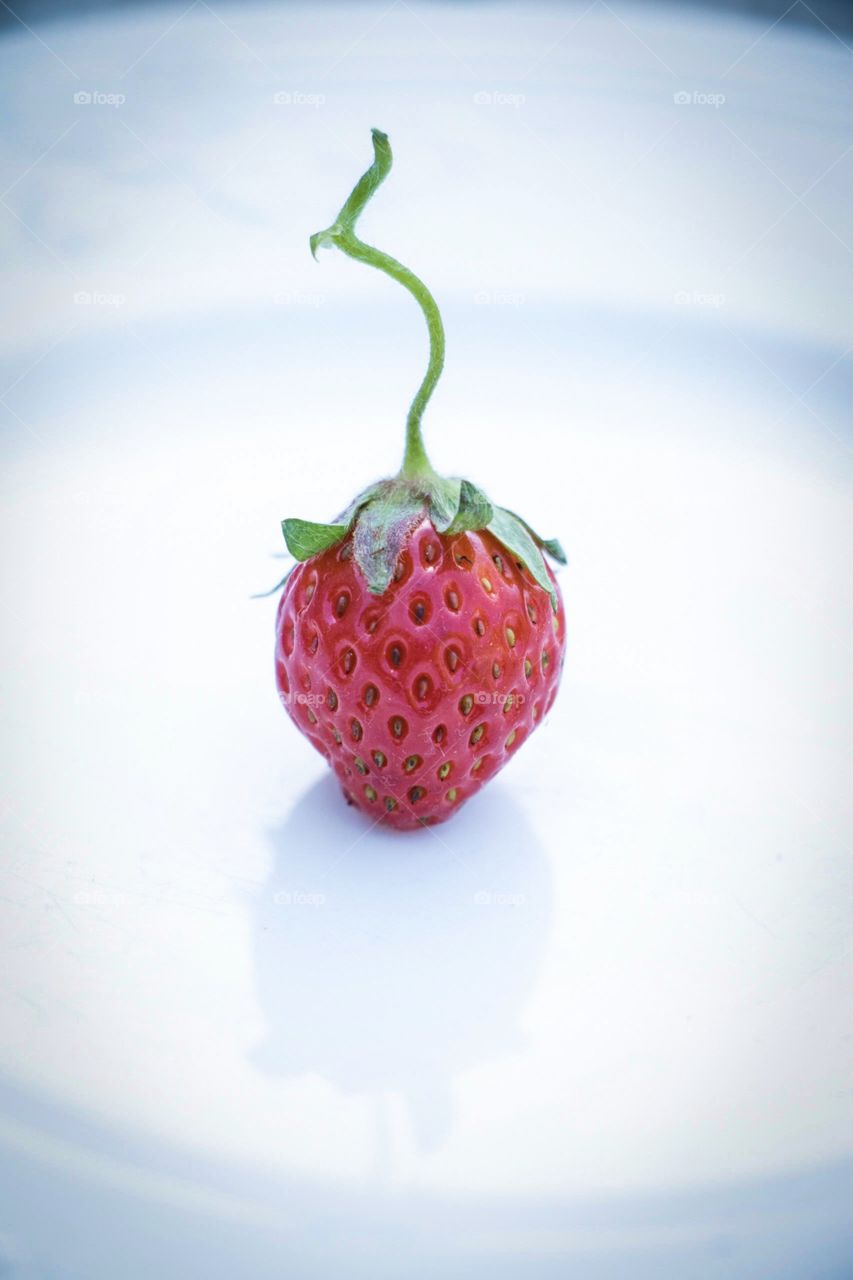 One single strawberry