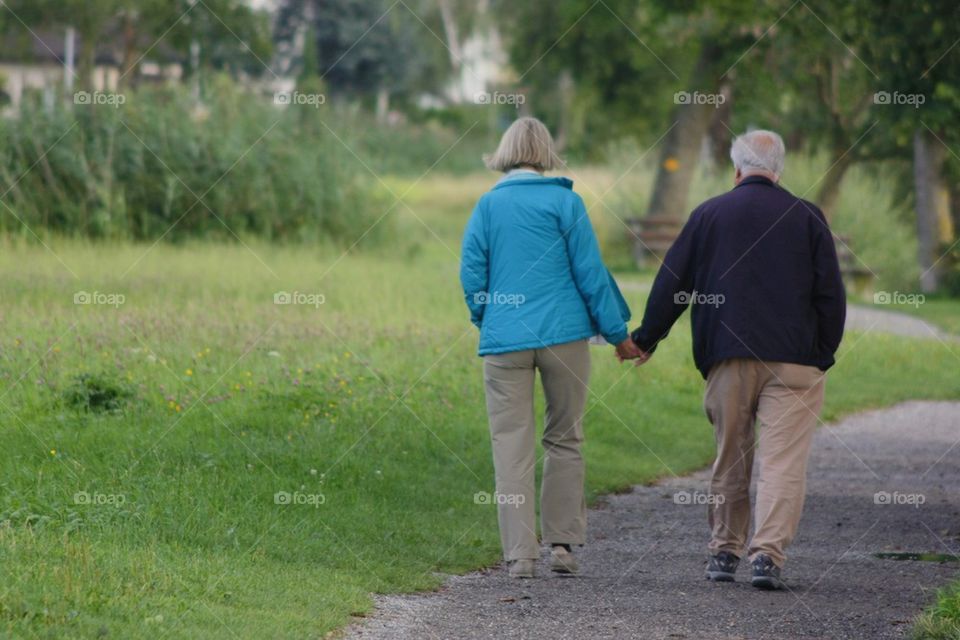 Beautiful Couple Of Old Man And Woman