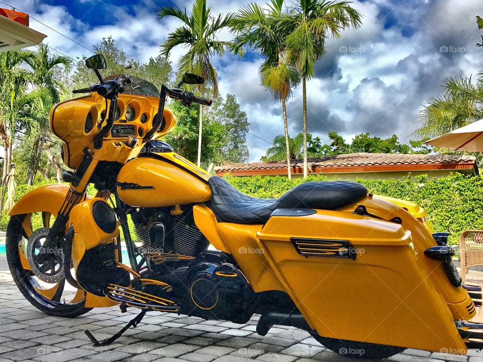 Yellow Harley