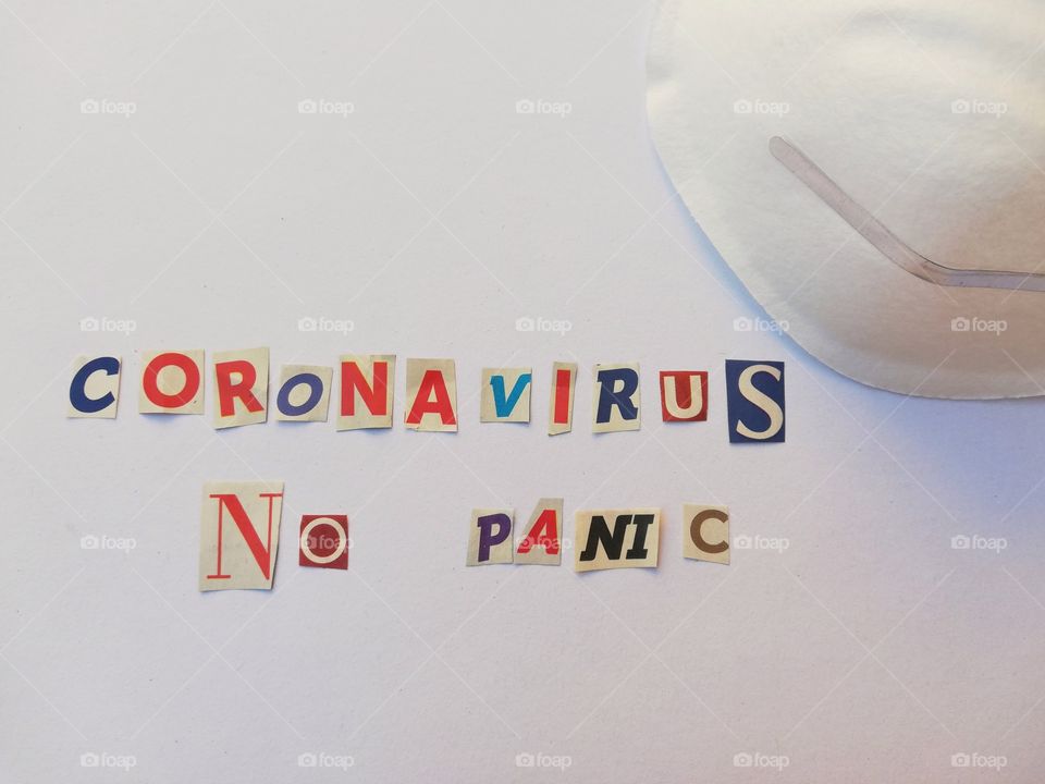 Written :"coronavirus no panic"