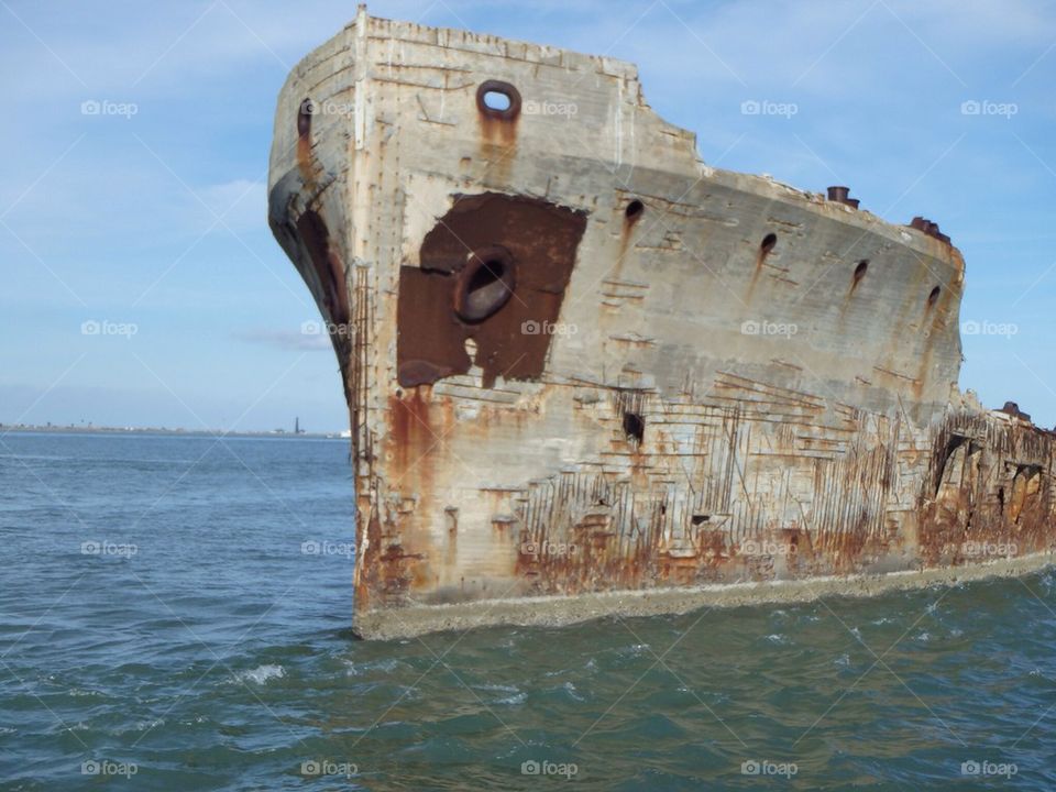 Concrete shipwreck