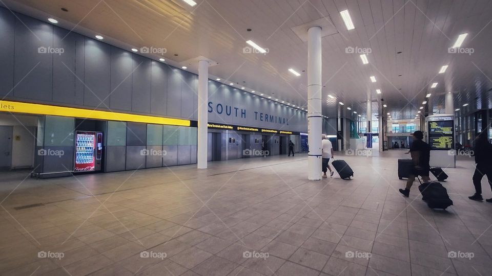 London airport. On the way.