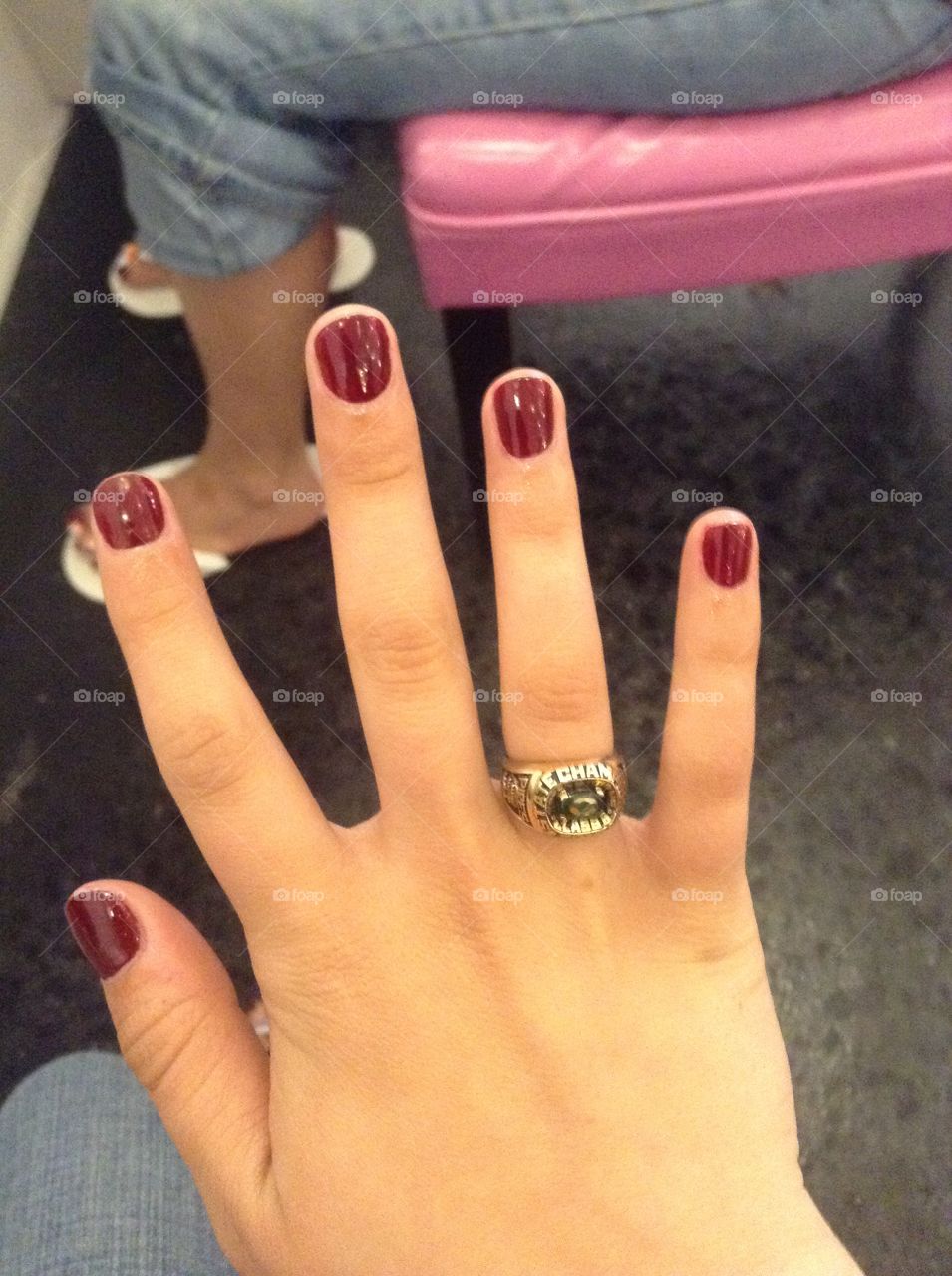 I went with my mother and godmother to get a manicure and pedicure:) 