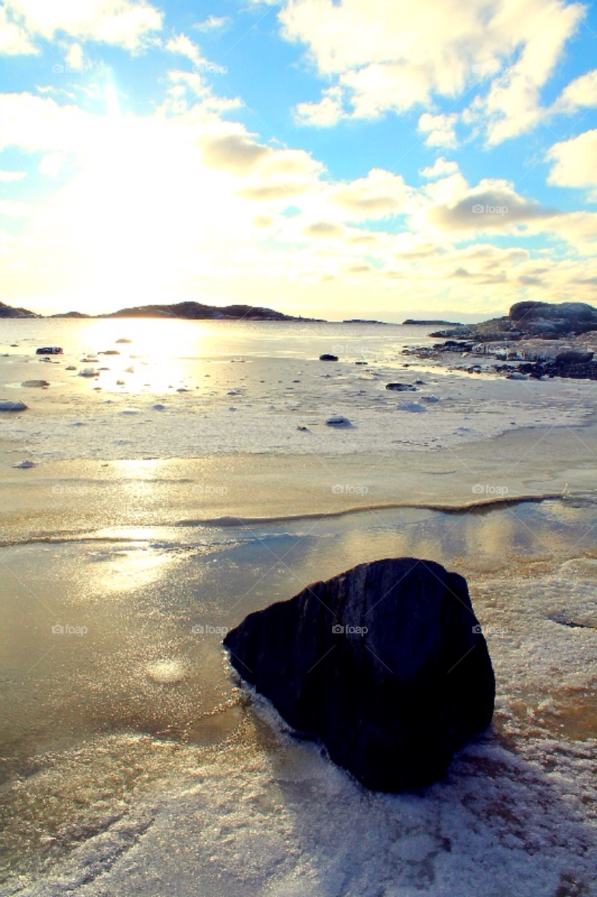 sky beach visitsweden winter by merethe