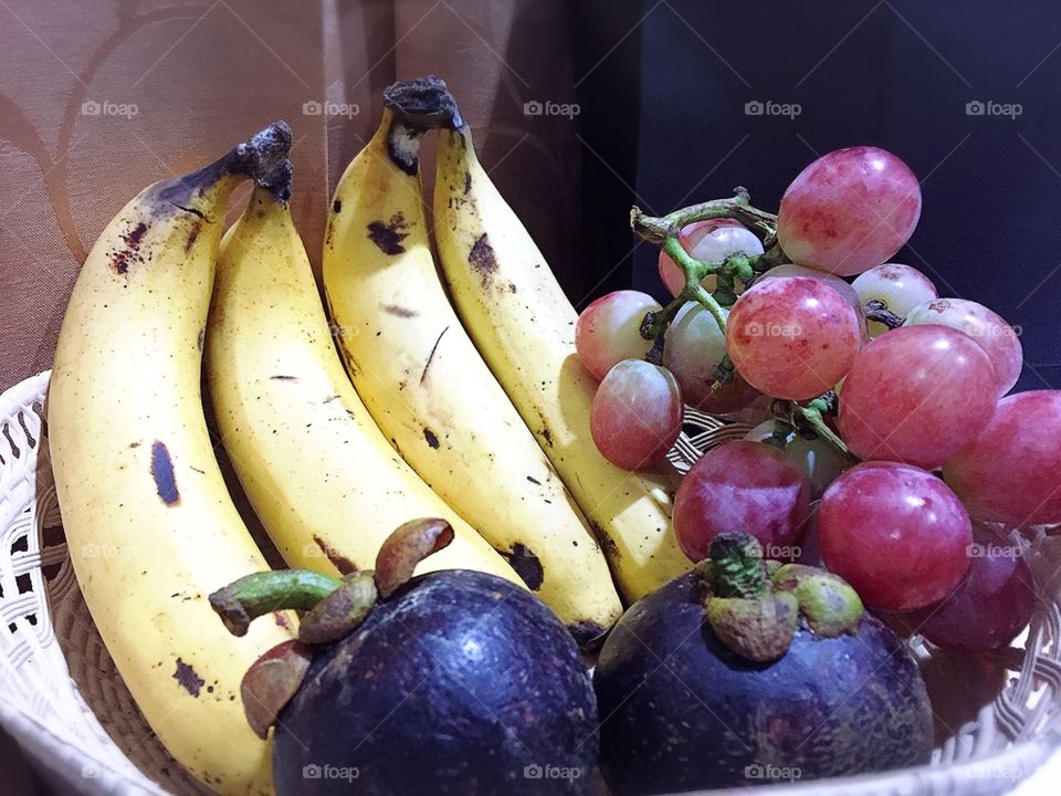 Bananas + Mangosteen + Grapes