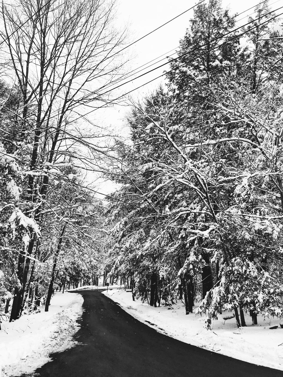 Snow in the beautiful Pocono Mountains.