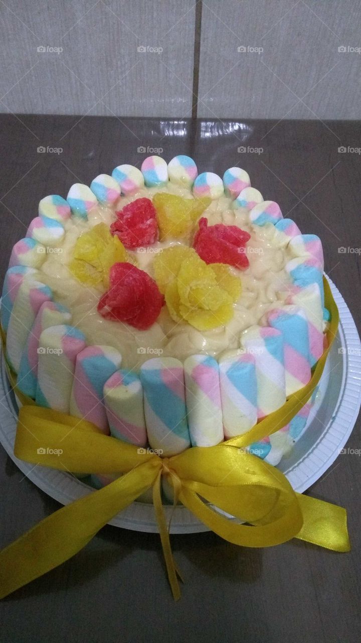 #bolo mashmelow 🎂