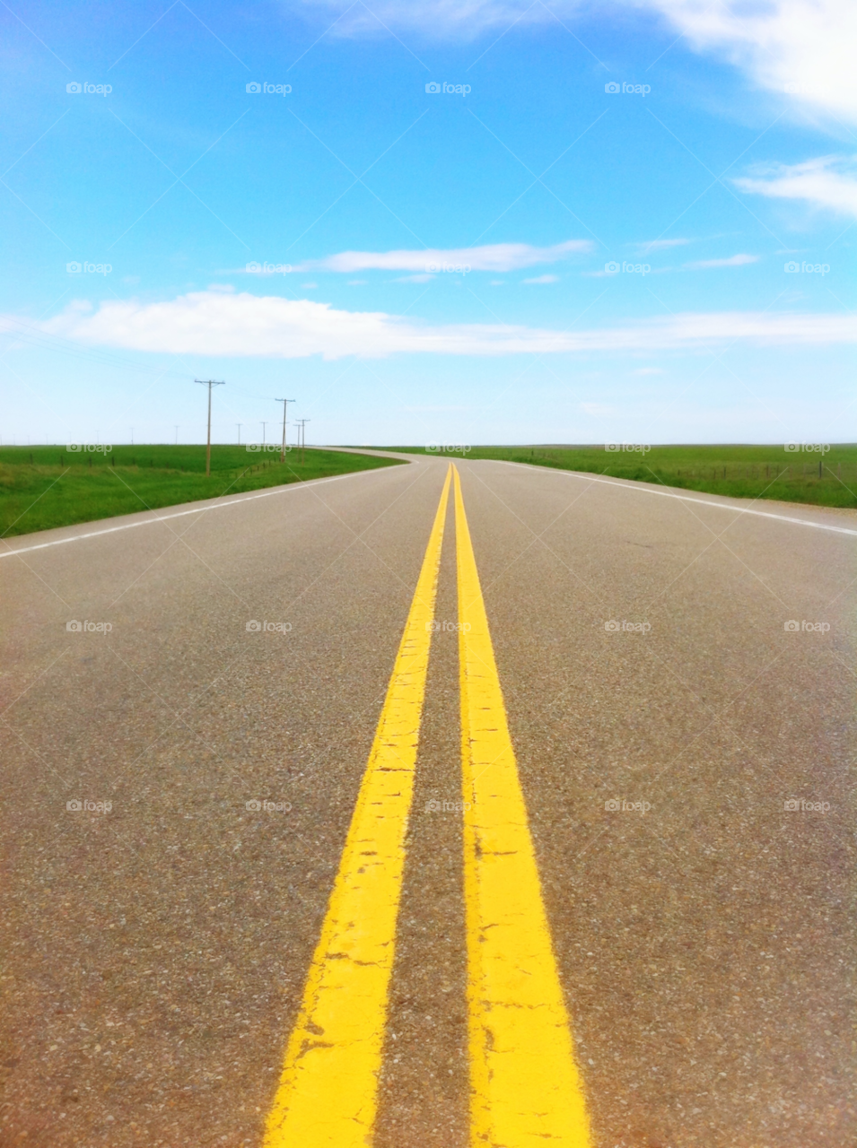 road flat sunshine prairie by the10centdesigner
