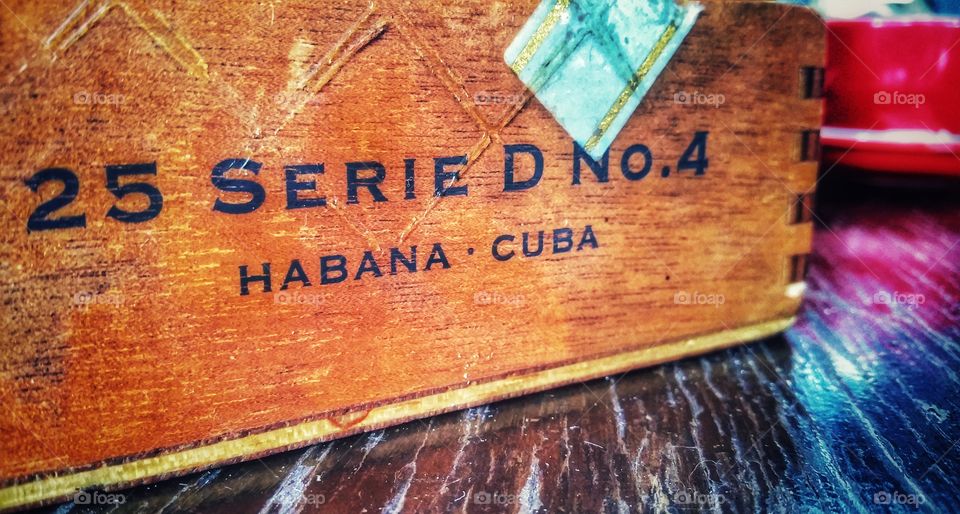 Description on the side of a Cuban cigar box. From it's capital Havana.