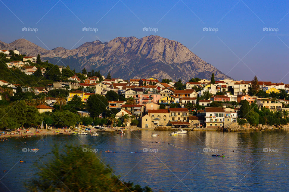 Beautiful town in Croatia. With beautiful view of mountains and sea.