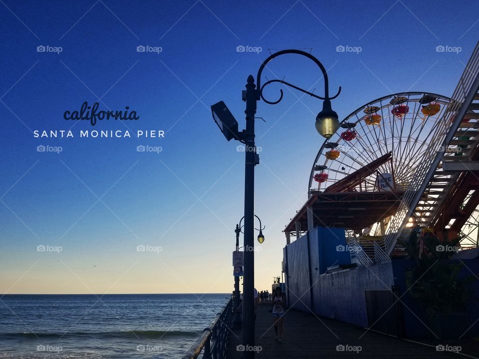 Photowalk at Santa Monica pier, California. The sunset created wonderful rich colors and shadows.