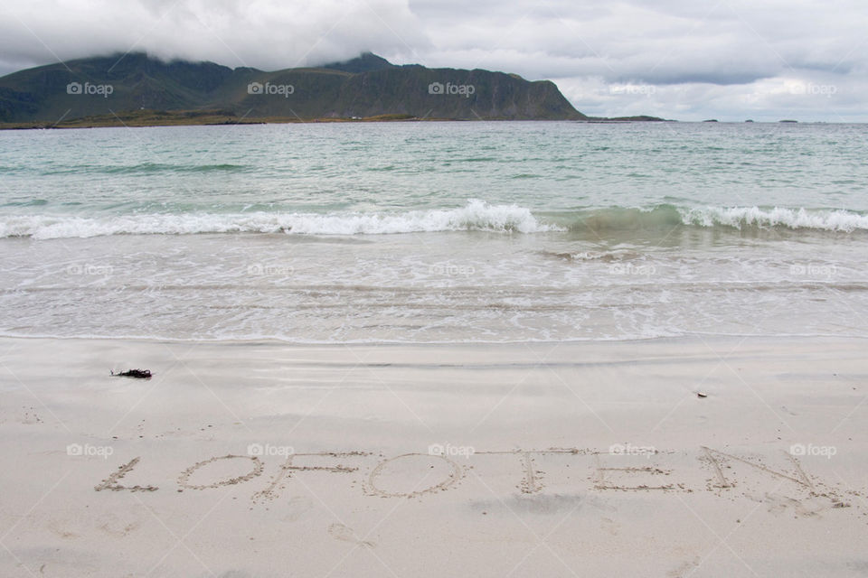 Ramberg beach in Norway 