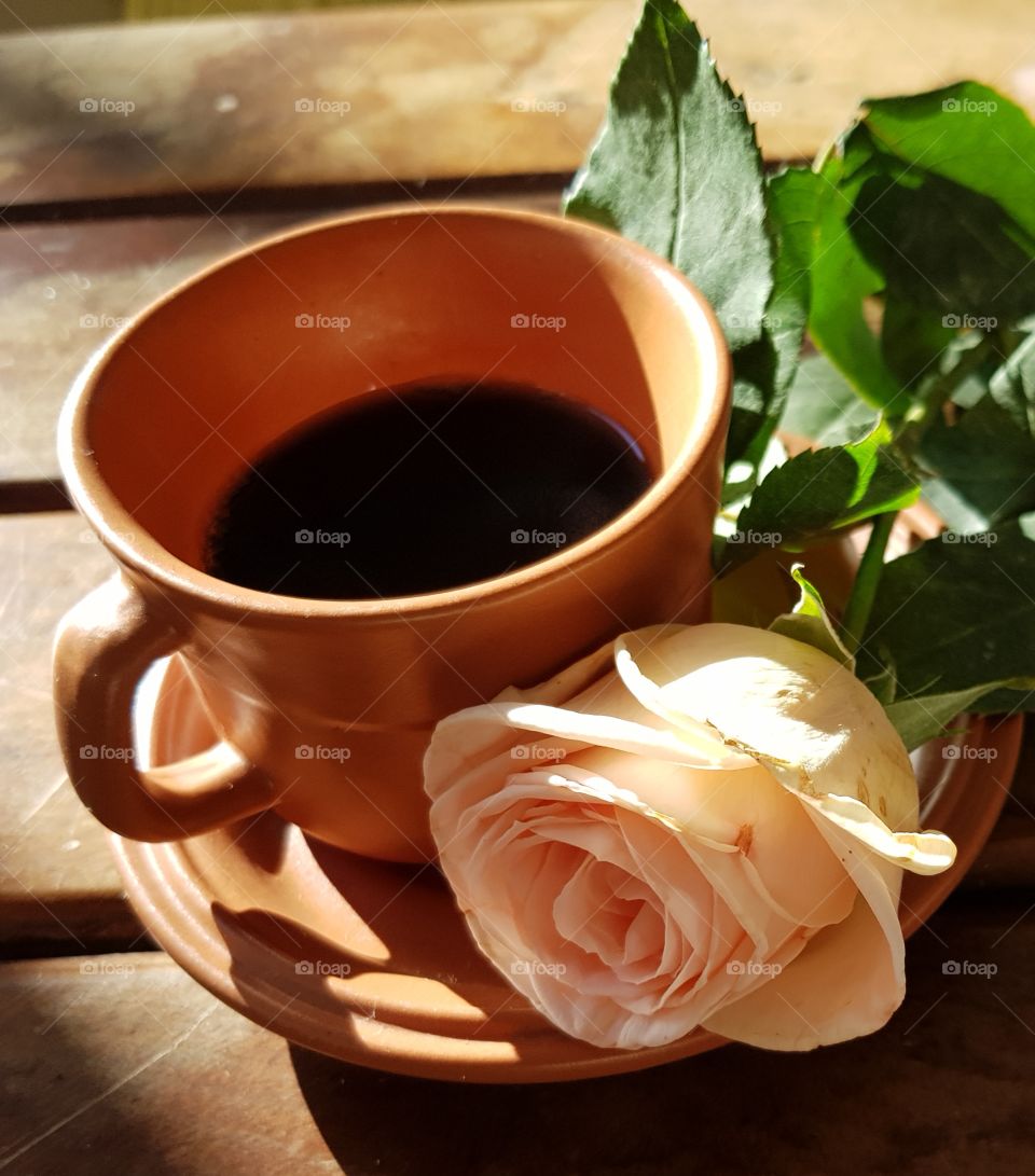 Coffee and flower