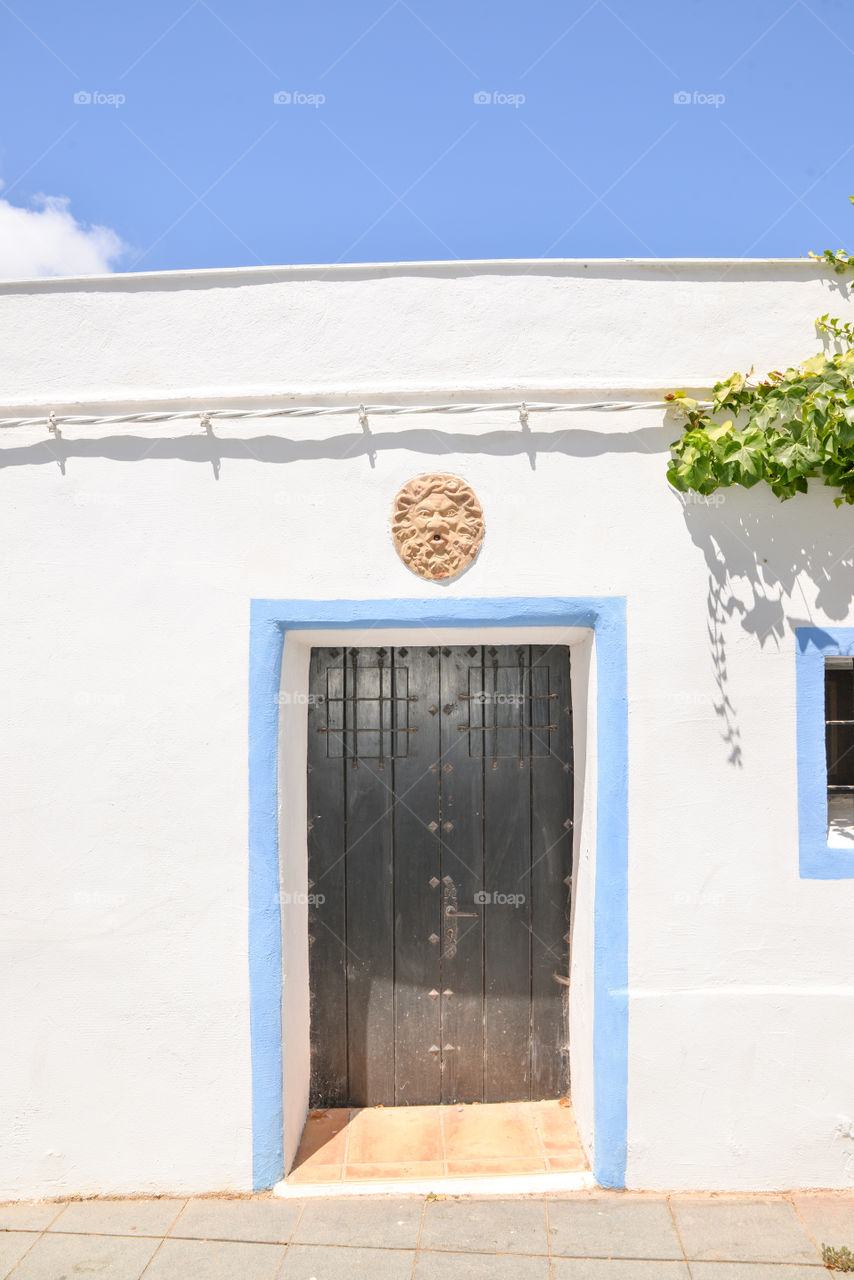 old door in ibiza