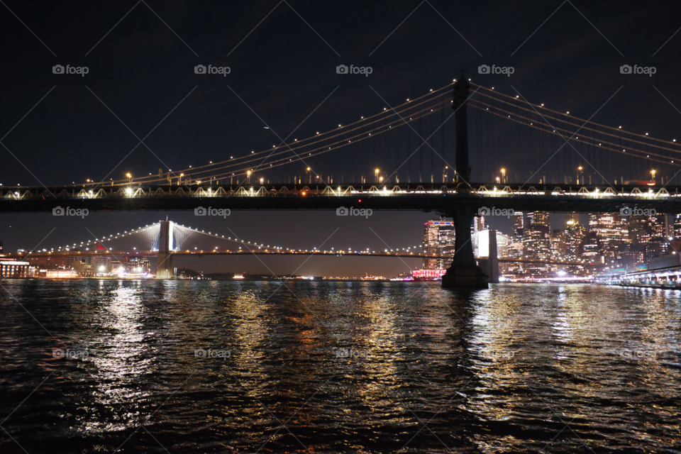 Brooklyn Bridge at night 🌉