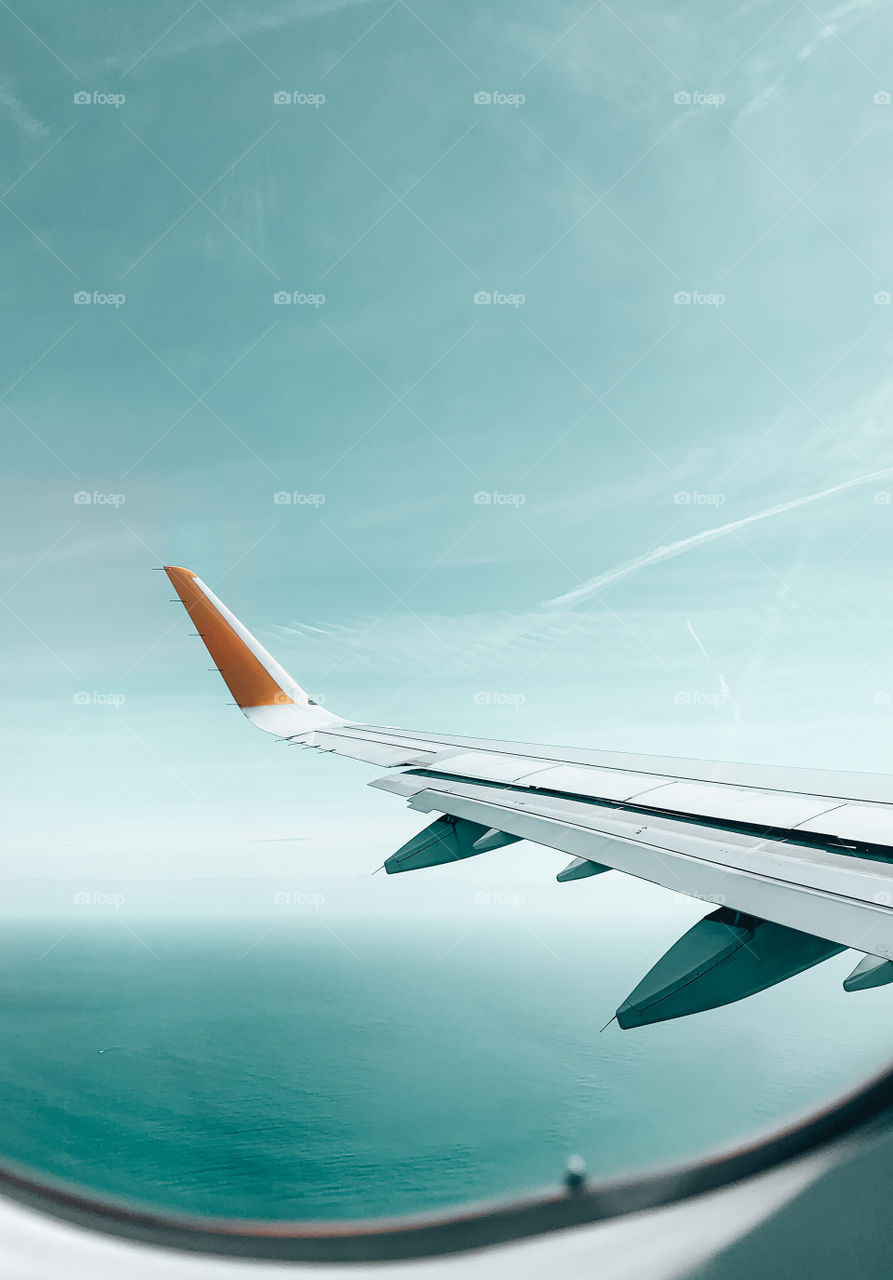 photo from inside an airplane during the trip