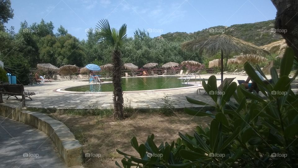 Hotel on the beach in Greece