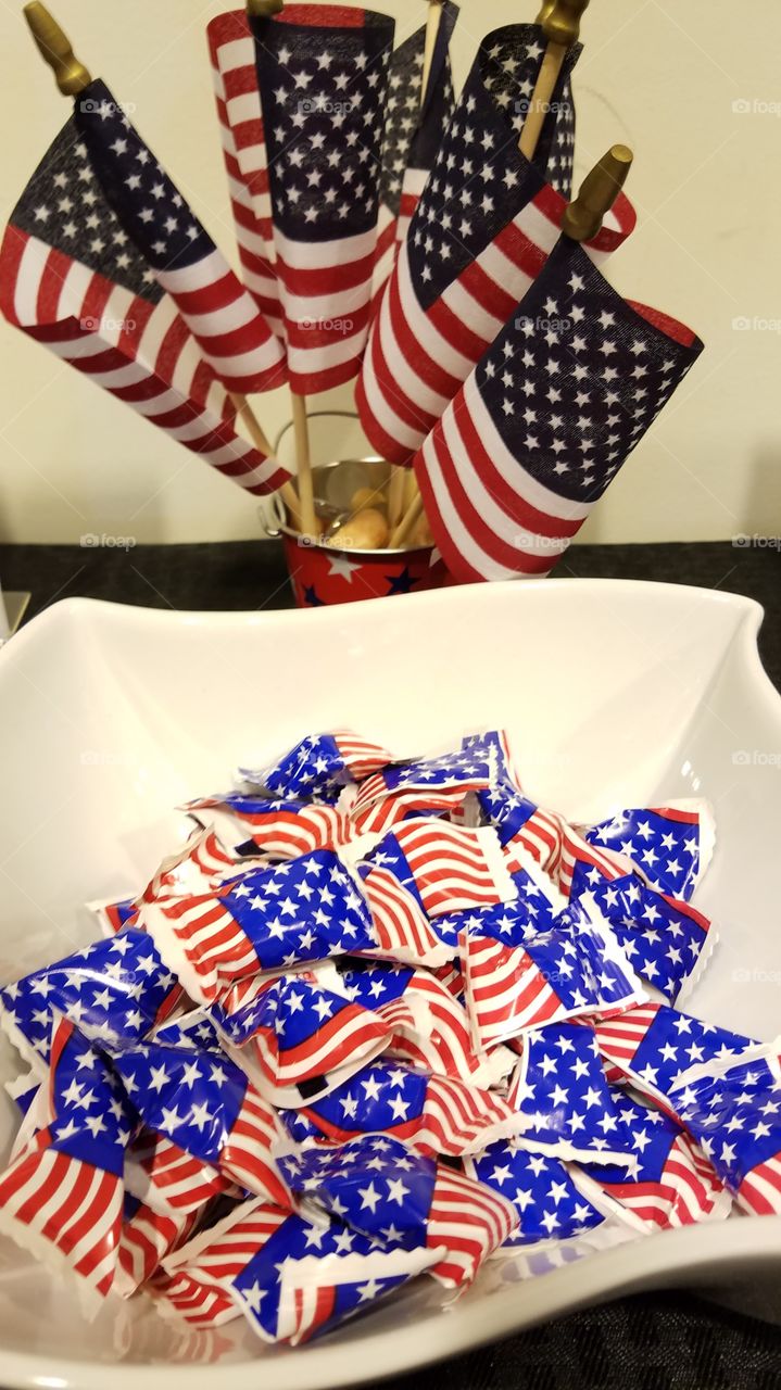 American Flag and Candy