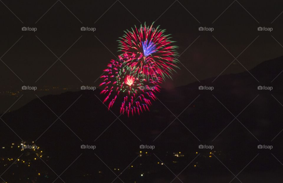 Fourth of July fireworks in Los Angeles